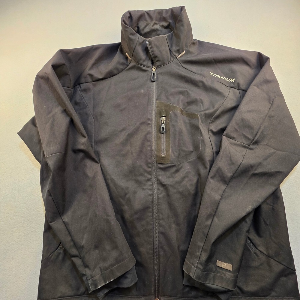Columbia Titanium Mens Softshell Jacket Black Full Zip SM6129 Size XL